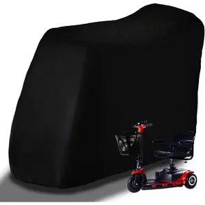 Mobility Scooter Storage Cover, 420D Waterproof Wheelchair Cover for Storage, Mobility Scooter Accessories for All-Weather Outdoor Protection Dust Cover, 55" x 26" x 36"