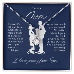 To My Mom Gift From Son, Mother's Day Gift From Son, To My Mom Necklace