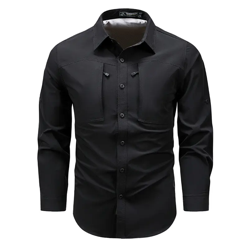 Black 118 sleeves can be rolled up with