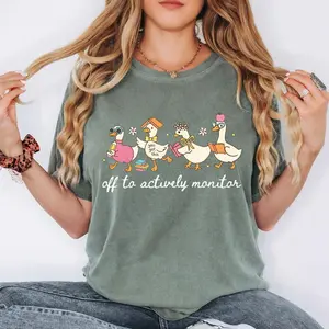 Comfort Colors® Test Day Goose Shirt, You Got This Teacher Tee, Off To Actively Monitor, School Testing Humor Shirt, Back to School Gift