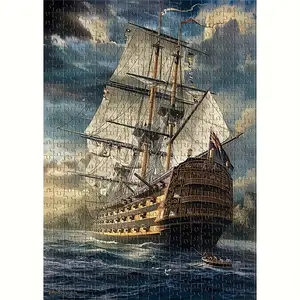 1000 Piece Sailboat Puzzle Set, High-Quality Durable Seamless Jigsaw, Interlocking Puzzle, Perfect for Adult Family Entertainment, Ideal for Holidays