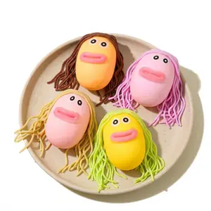 Noodle Hair Squishy Toy – Stretchy Ramen Fidget, Super Soft Slow Rising Stress Relief Desk Toy for Adults & Teens