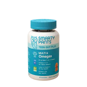 SmartyPants Teen Guy Plus Multi & Omegas Multivitamin with 23 Daily Nutrients Including Vitamins C D3 B12 A & Folate for Healthy Growth and Development - Healthcare