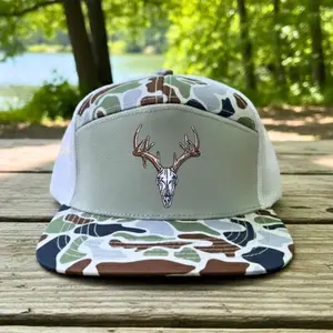 [COMBO 2 SAVE 50%] Deer Skull Embroidered Camo Hat, Hunting Baseball Cap