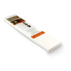 Accent Wall Panels - 3 Foot Reversible PVC Wall Panels for Interior Wall Decor, Easy to Install Wainscoting Panels for Wall Home Decor - Home Improvement White PVC Panels for Walls (6 )