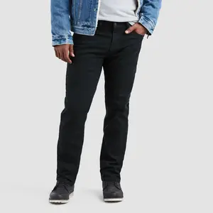 Levi's Men's 541 Fit Taper Jeans - Black Denim 42x30: Heavyweight, Mid Rise, Stretch Denim
