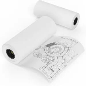 Wide Format 24" x 150' Plotter Paper 2 Rolls CAD Bond Rolls 20lb 2"Core for CAD Printing on Wide Format Ink Jet Printers