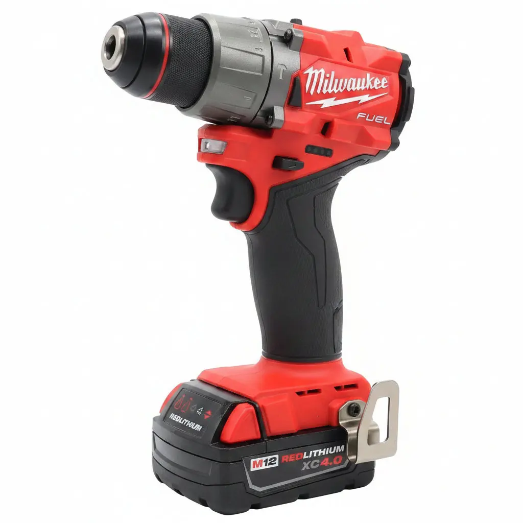 Milwaukee M12 Fuel Brushless 1/2 Hammer Drill (3404-20) with 4.0 Ah Battery Power Tools