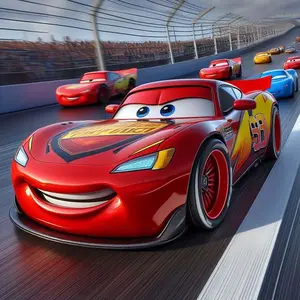 5D DIY Full Drill Round Diamond Painting - Diamond Art Painting Kit Racing, Smileys, Race Track Mosaic, Canvas - DIY Decorative Painting, Home Wall Decor, Suitable for Halloween and Christmas, Birthday and Anniversary Gifts