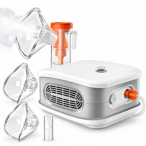 Portable Nebulizer, Nebulizer Machine for Adults andKids, Compressor Nebulizer with 2 Masks & Mouthpiece,Low Noise Nebulizer for Breathing Comfort, DesktopNebulizer for Home Use