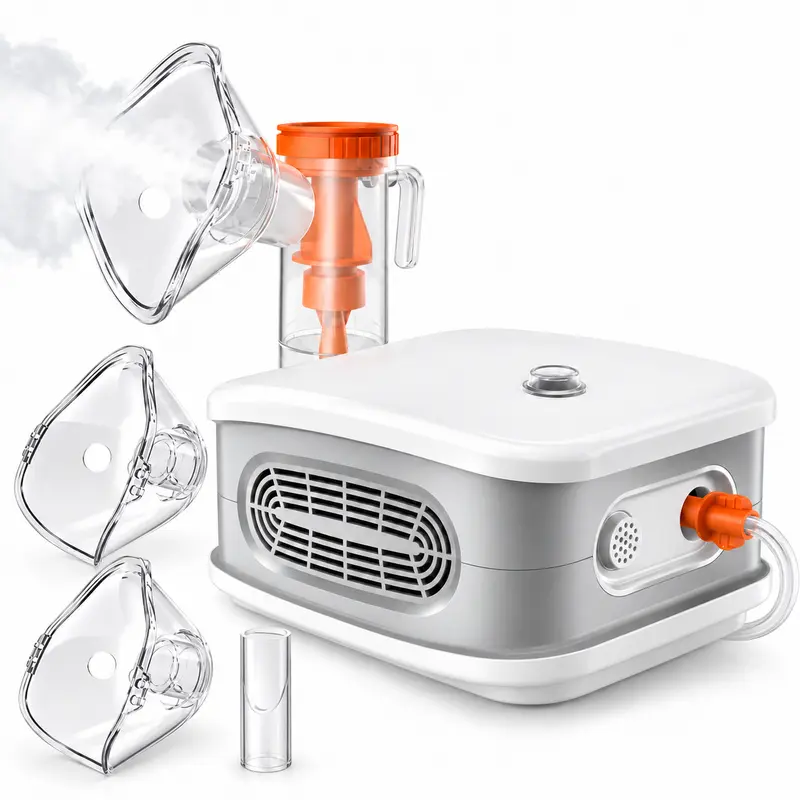 Portable Nebulizer, Nebulizer Machine for Adults andKids, Compressor Nebulizer with 2 Masks & Mouthpiece,Low Noise Nebulizer for Breathing Comfort, DesktopNebulizer for Home Use