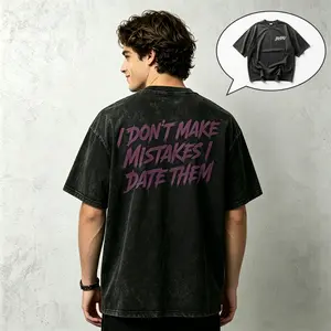 I Dont Make Mistakes I Date Them T Shirt | 180g Slim Regular Fit & 230g Heavyweight Wash Cotton Graphic Tees | Perfect Funny Boyfriend Birthday Gift Vintage Boxy Retro Charcoal Streetwear Tops Men Unisex Clothes Mensfashion Apparel Casual Slogan Outfits