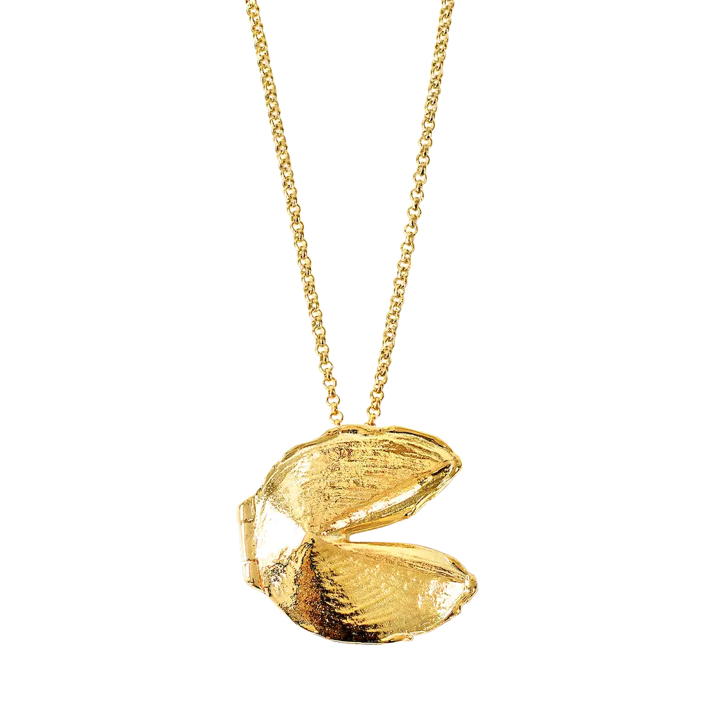 Fortune Cookie Locket (Signature) - Gold