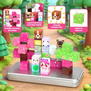 Castle Theme Magnetic Building Blocks Toy Set, Travel Set, Sensory Toys, Halloween, Christmas, Birthday Gift, DIY Fun for Kids 3+