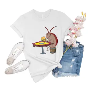 T-Shirt Unisex Spongebob Food Spongebob Roach Friend Short Family Novelty Tee Boy Sleeve Shirts Gift For Men Girl Women