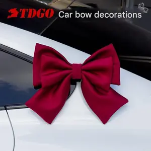 Car Tail Bow Decal Decoration Hanging Piece, Trunk Sticker Rear Car Patch Motorcycle Topper Ornament, Support Water Wash, Car Decorations