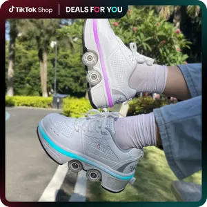 SEBOWEL Roller Skates Multi-function Roller Skates Adult 2-in-1 Transformer Roller Skates Men's and Women's Roller Skates Sports shoes Valentine's Day Gift Christmas Gift shoes withwheels Love at First Find