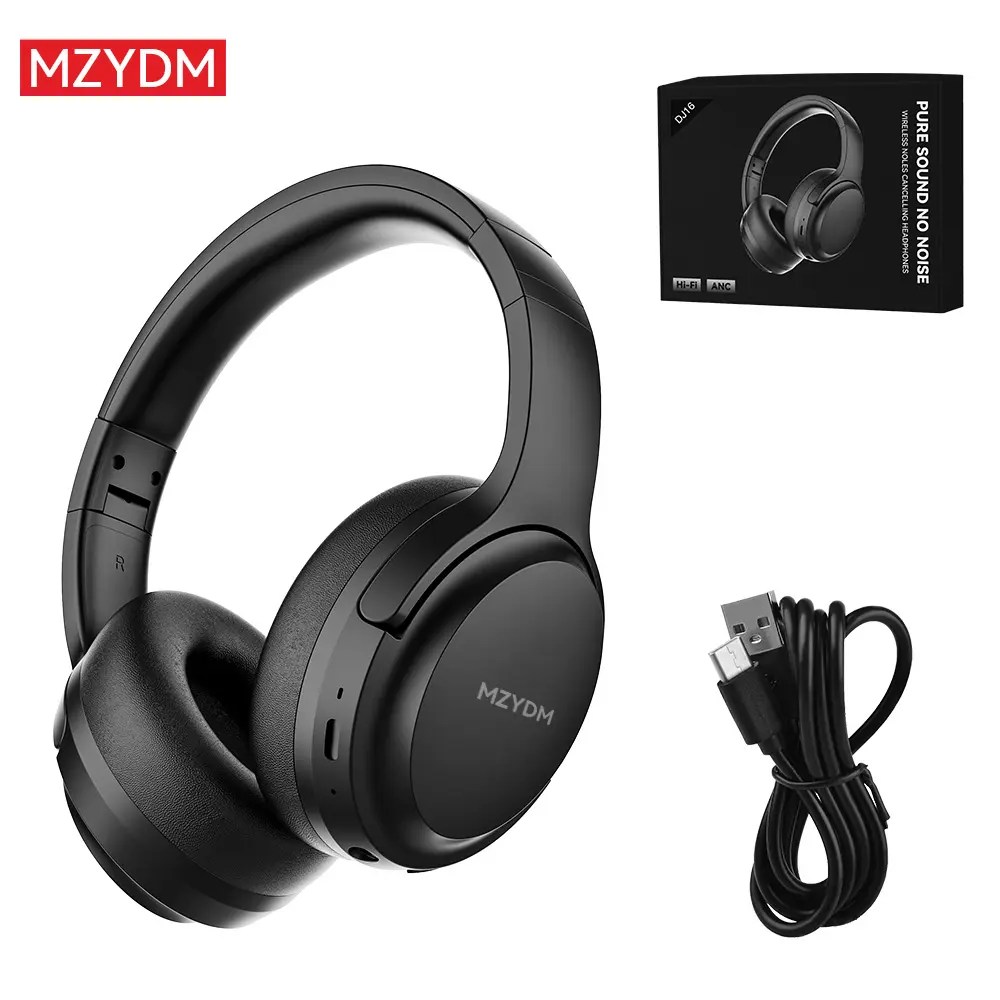MZYDM Long-Lasting Battery Time, Advanced Active Noise Cancellation, 40mm Speaker unit, Office Headphones, Noise Cancelling Headphones, Comfortable Fit, Stylish Audio Gear, Ergonomic Design, Lightweight Headphones, Music Lovers, Tech Enthusiasts