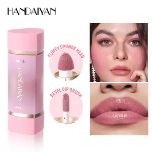 HANDAIYAN 2 In 1 Lip Gloss +Blush Dual-ended Liquid Lip Gloss and Blush Long-lasting Hydrating Daily Non-Sticky Lip Gloss Gift For Women and Girls