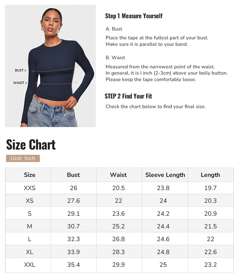 INLYRIC Women's Inbarely Ultra Long Sleeve Shirts Crew Neck Double Lined Slim Fitted Going Out Tops Basic Tees SpringStatements INLYRIC Women's Inbarely Ultra Long Sleeve Shirts Crew Neck Double Lined Slim Fitted Going Out Tops Basic Tees SpringStatements
