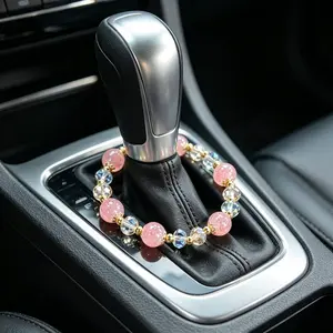 Bling Crystal Gear Shift Beads, Universal Car Interior Decor, Stylish Automotive Accessories, Enhance Your Dashboard Aesthetics
