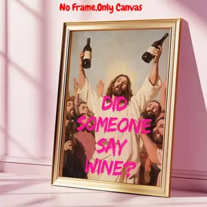 1pc, Wall arts, Modern Posters, Did someone say wine? Adapted art, Humorous quote posters, Funny vintage prints, Jesus poster typography, Quirky kitchen decor,, living room decor, bedroom decor aesthetic, housewarming gift, unframed