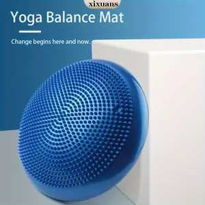 Xixuan Yoga Balance Mat with 2 Blue Cushions and Pump, Beginner-Friendly Pilates Ball for Core Training, 661 lbs Weight Capacity