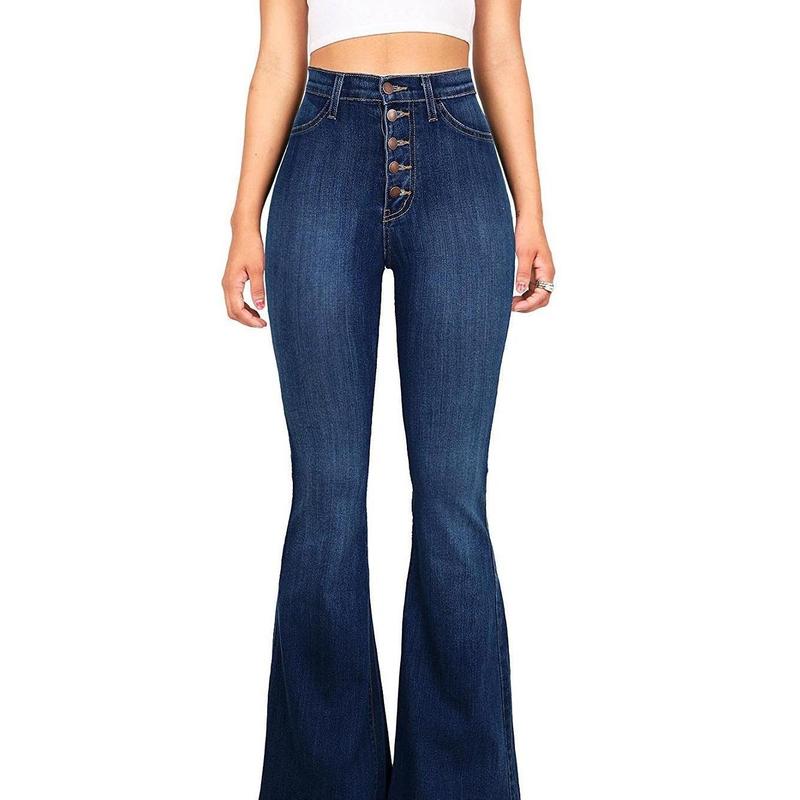 2024 explosive models ladies jeans female Slim high-waisted hip flare pants fashionnova jeans latinajeans plussized denim Bottom Casual Womenswear Blouse