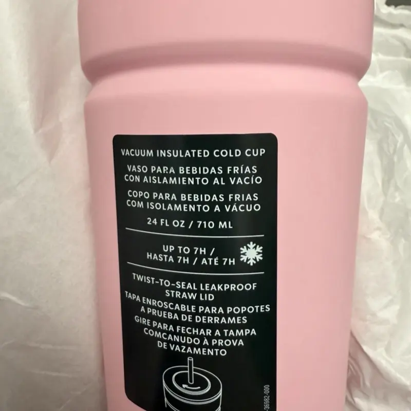 Starbucks 2025 PINK CHERRY BLOSSOM Soft Touch Leak Proof Twist
