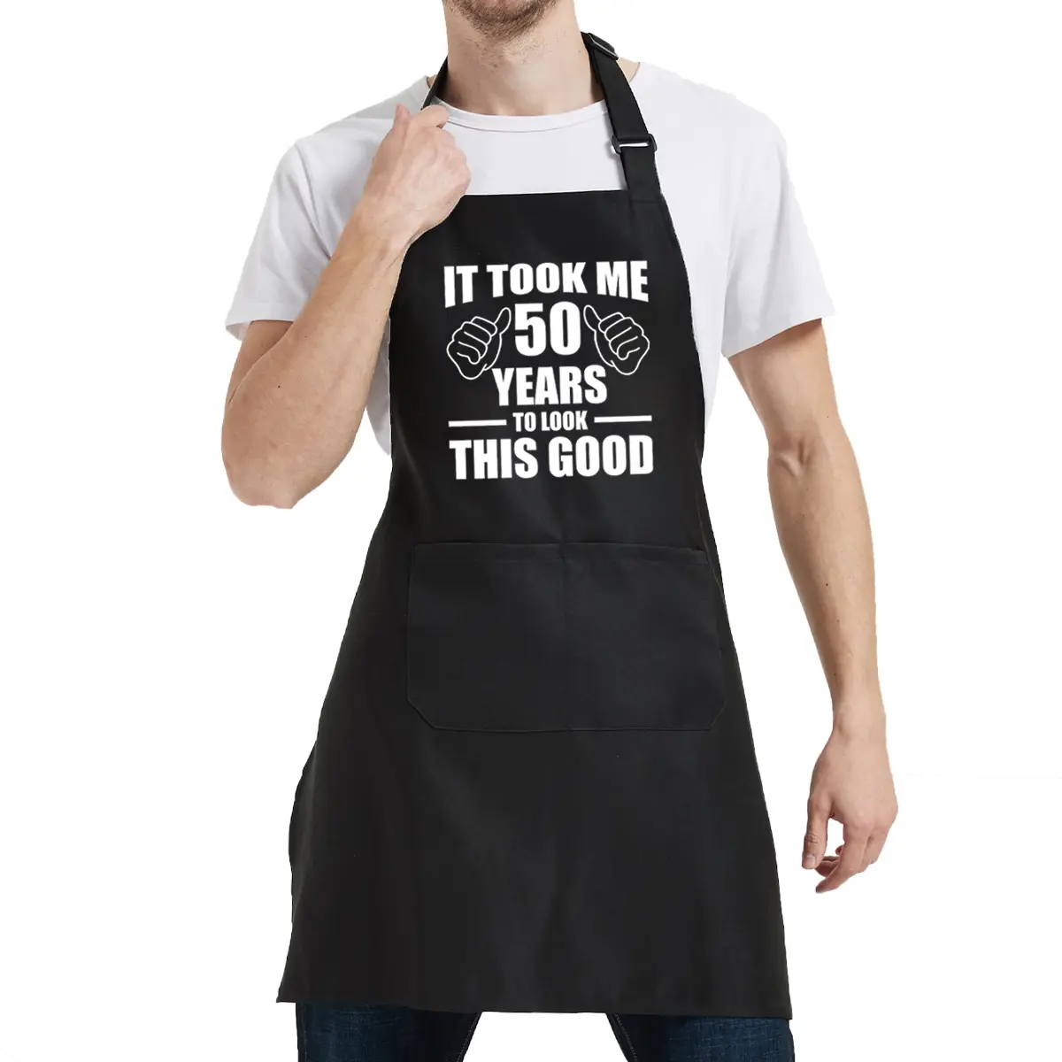 Adjustable Cooking Aprons for Men Funny - 30th 40th 50th 60th 70th Birthday Gifts for Men Women, Birthday Decorations for Cooking, Grilling, BBQ