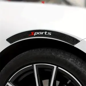 4pcs New Car Wheel Eyebrow Anti-collision Strip Modified Carbon Fiber Front And Rear Wheel Eyebrow Stickers To Cover Scratches Decorative Stickers