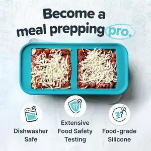 Cubes Kitchen Gift Set, 4 Pack of Silicone Freezer Trays - 1 Cup, 2 Cup, 1/2 Cup and 2 Tbsp. Trays
