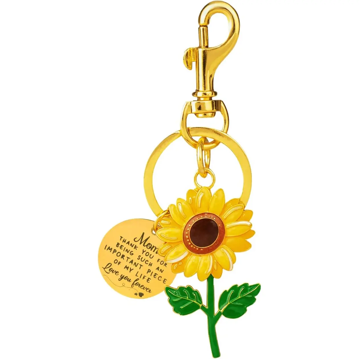 Sunflower Keychains Bag Charms Purse for Women, Car Key Chains Women Cute Gifts for Birthday Mothers Christmas