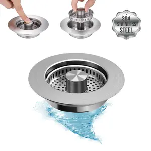 Kitchen Sink Drain Strainer 3 in 1, TikTok Viral Pick, 3-in-1 Sink Saver, 10K Pressure Tested, Never Clean Drains Again