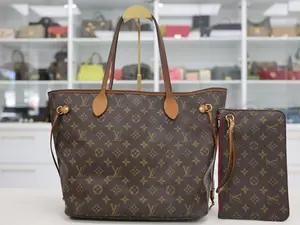 Pre-owned Louis Vuitton CANVAS Tote Bags NEVERFULL MONOGRAM MM