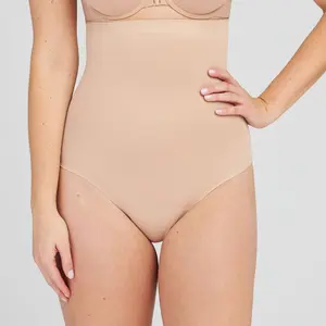 ASSETS SPANX High-Waist Thong Shapewear Firm Compression Waist Slimming Beige M