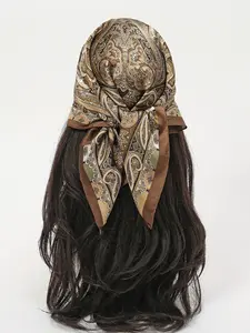 Women's Fashion Printed Boho Style Scarf 70*70cm New Silk Satin Square Scarf, Elegant Accessory for All Seasons, Stylish Head Wrap and Hairband Bandana