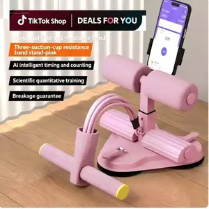 Beginner-Friendly Abdominal Muscle Trainer, Sit-Up Equipment with Suction Cup Design and Resistance Bands for Stable Reps
