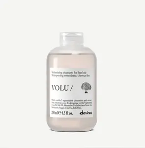 DAVINES Volu Shampoo 8oz - Volumizing Shampoo for Fine or Limp Hair 250ml Gentle Cleansing Formula for Soft Light Hair with Lasting Body Boost