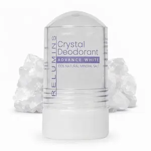 Relumins Crystal Deodorant, All-Natural Mineral Salt Roll-On, Non-Staining, Non-irritating, Aluminum-Free Deodorant with 24-Hour Odor Protection, Ultimate Gift this Mother's Day - 60g