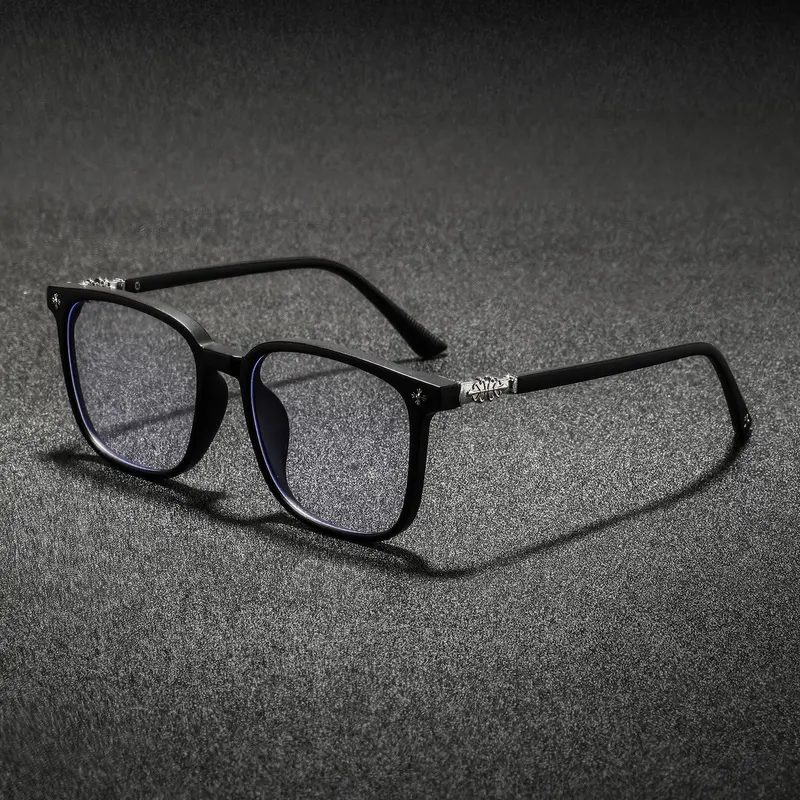 Men's PC Square Frame Glasses, Simple Casual High-End Fashion, Classic Sand Frames, Trendy Style, Square Eyed Glasses, Square Eyeglass Frame, Square Frame Eyewear, Fashionable Frames Glasses, Trendy Casual Eyeglasses, Stylish Eyewear