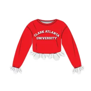 Clark Atlanta University Crochet Cropped Sweatshirt