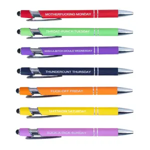 7PCS Funny Office Pens – Sarcastic & Relatable Quotes, Smooth Writing Ballpoint Set for Work Desk Vibes