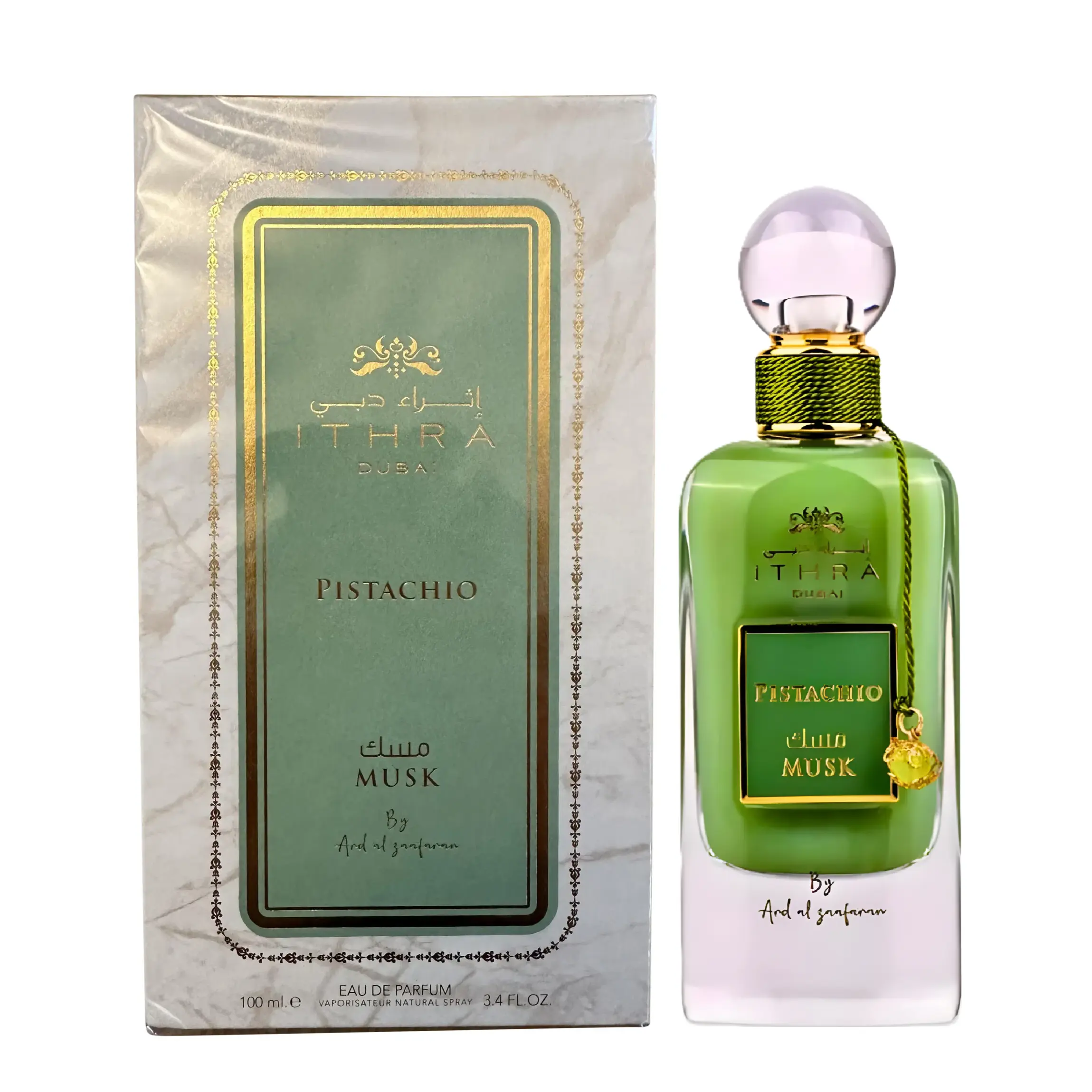 Ard Al Zaafaran Ithra Dubai Pistachio Musk for Unisex Eau De Parfum Spray, 3.4 Ounce Ard Al Zaafaran Ithra Dubai Pistachio Musk for Unisex Eau De Parfum Spray, 3.4 Ounce