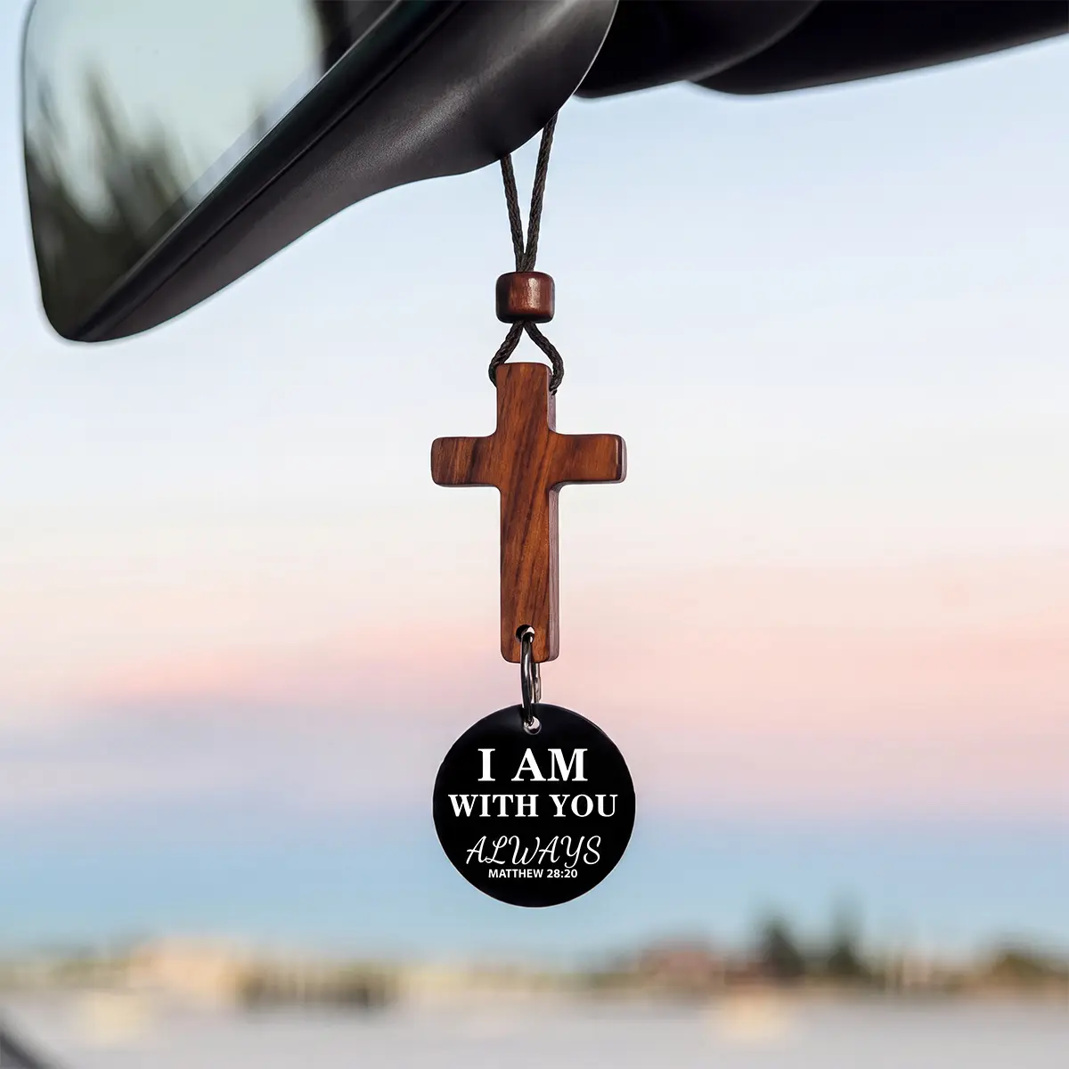 Bible Verse NFC Cross Rearview Mirror Hanging Ornament – Christian Car Accessory, Daily Scripture  Bible Scripture Car Mirror Hanging Cross Ornament, Car Mirror Cross Ornament, Christian Accessories NFC Ornament Car Ornament