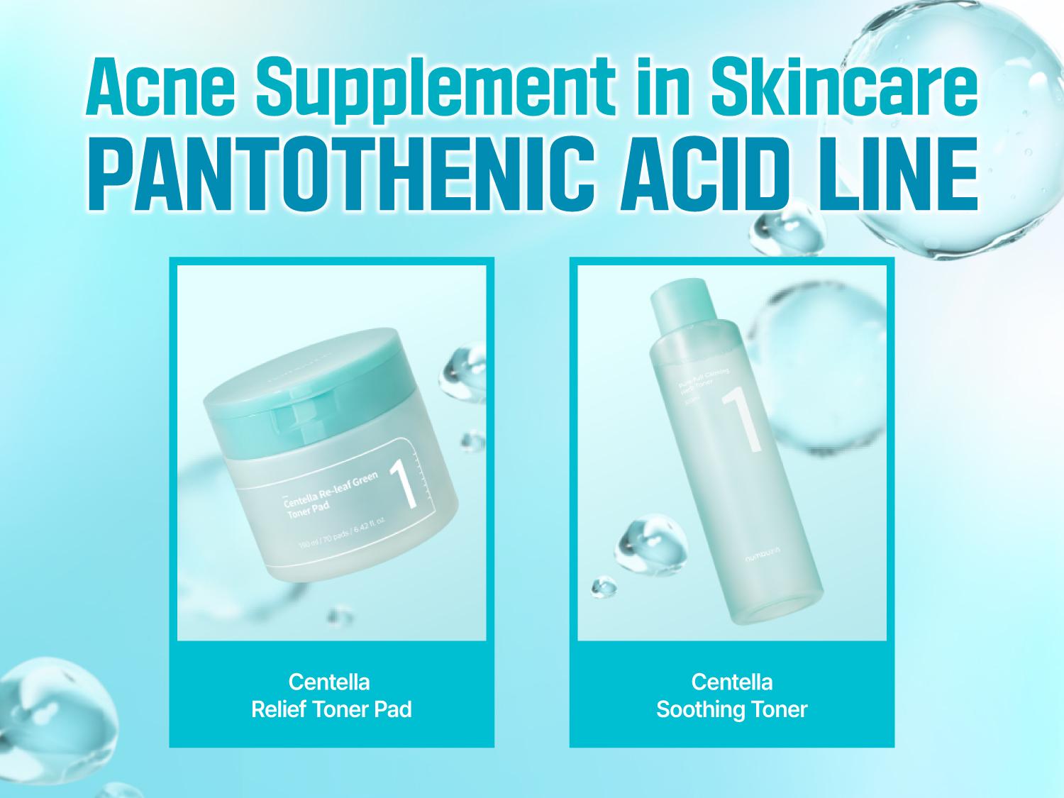[numbuzin official shop] No.1 Acne Pantotenic Acid Set | No.1 Serum + Cream + Toner Pads + Powder