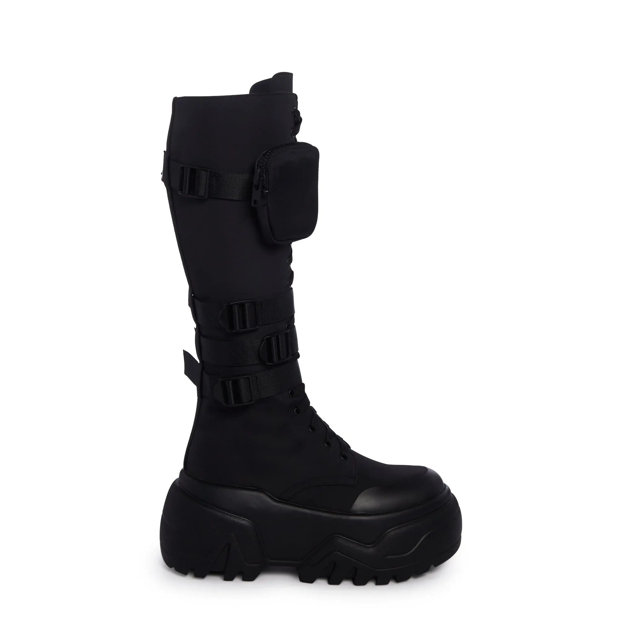 Mad Hustle Knee High Combat Boots
