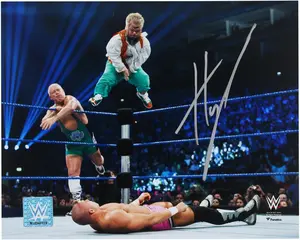 Hornswoggle WWE Autographed 8" x 10" Top Rope Dive Photograph - Fanatics Authentic Certified