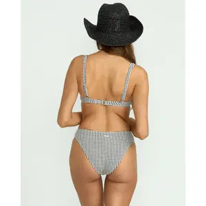 BILLABONG Women's Wave Check Bondi Bikini Bottom, Everyday Casual