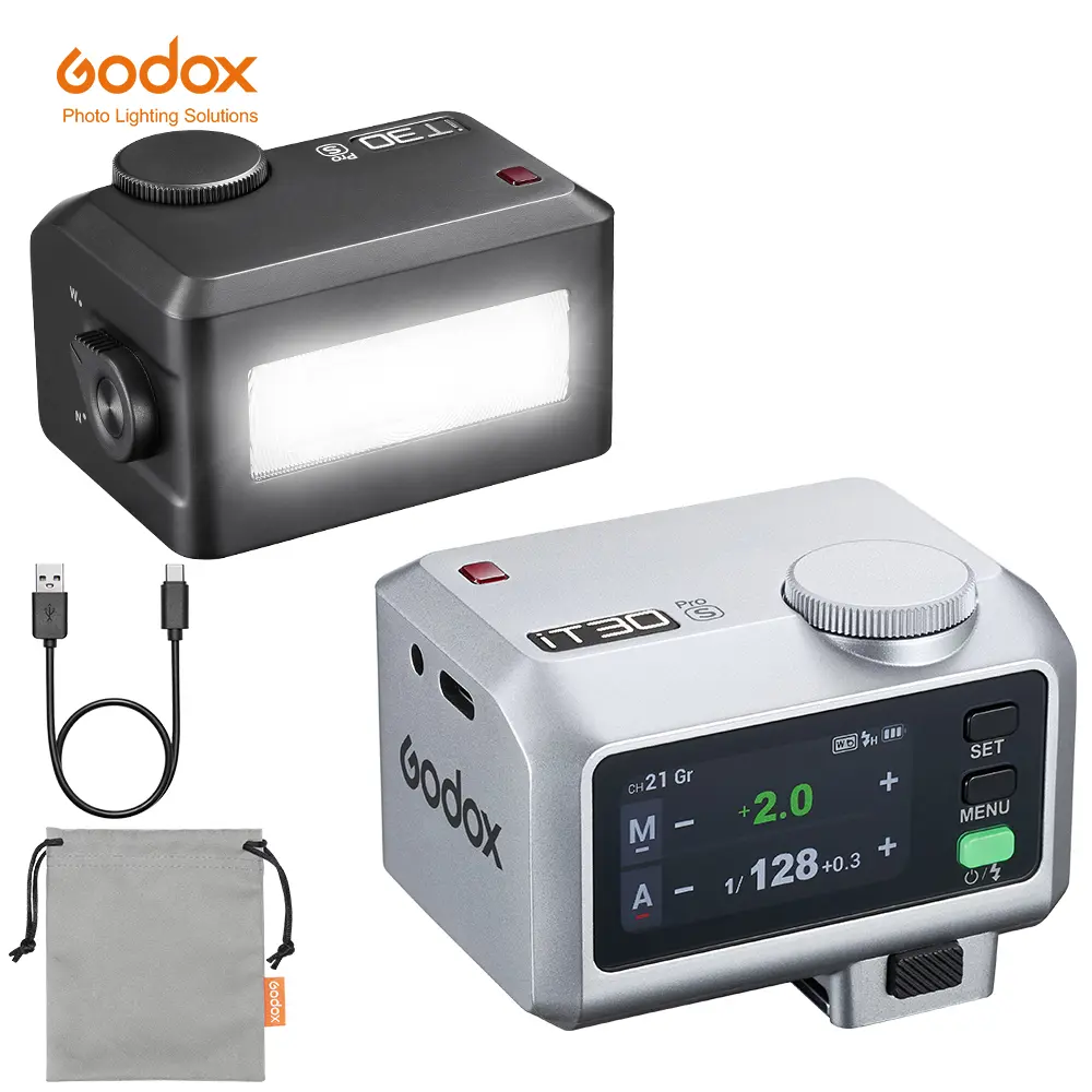 GODOX IT30 Pro mini flash for micro single-lens reflex camera, external TTL high-speed compatible with Leica, Canon R50, Fujifilm XT5, Sony ZVE10, A7C2, Nikon Z30